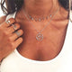 AlphaGal 2019New Multilayer Crystal Shell Moon Pendant Necklaces For Women Vintage Charm Choker Necklace Statement Party Jewelry Gift