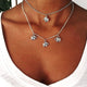 AlphaGal 2019New Multilayer Crystal Shell Moon Pendant Necklaces For Women Vintage Charm Choker Necklace Statement Party Jewelry Gift