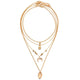 AlphaGal 2019New Multilayer Crystal Shell Moon Pendant Necklaces For Women Vintage Charm Choker Necklace Statement Party Jewelry Gift