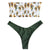 2018 Strapless Smocked Bikini Set Shirred Sunflower Swimwear Bandeau Brazilian Bikini Set Top Bottoms Women Swimsuits