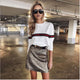 Stripe Summer Autumn T Shirt Femme Causal T Shirt Women Top Female T Shirt Long Sleeve White T-shirt Woman Tshirt Top