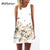 2018 Summer Dress Women Floral Print Chiffon Dress Sleeveless Boho Style Short Beach Dress Sundress Casual Shift Dresses Vestido