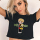 2018 Summer Women Crop Top Shirt VOGUE Letter Harajuku Print Black Tees Women Short Sleeve O-Neck T-shirt Camiseta Feminina