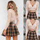 Summer Women Slim T-shirt Black White Khaki Long Sleeve T shirt Cross V-neck Sexy Crop Top
