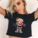 2018 Summer Women T-shirt FRIENDS Letter Harajuku Print Black Tees Women Short Sleeve O-Neck Crop Top Shirt Camiseta Feminina