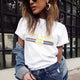 2018 Summer Women T-shirt VOGUE Letter Printed Tshirts Casual Tops Tee Harajuku Vintage White Shirt Woman Clothing Female