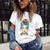 2018 Summer Women T-shirt VOGUE Letter Printed Tshirts Casual Tops Tee Harajuku Vintage White Shirt Woman Clothing Female