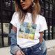 2018 Summer Women T-shirt VOGUE Letter Printed Tshirts Casual Tops Tee Harajuku Vintage White Shirt Woman Clothing Female