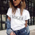 2018 Summer Women T-shirt VOGUE Letter Printed Tshirts Casual Tops Tee Harajuku Vintage White Shirt Woman Clothing Female