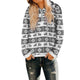 2018 Women Christmas Zipper Coat Sweatshirt Winter Warm Christmas Hoodies Fashion Female Snowflake Print Moletom Pullover WS&&D