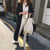 2018 women's summer solid single breasted turn down collar long sleeve bandage cotton thin trench coat female loose windbreaker