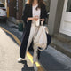 2018 women's summer solid single breasted turn down collar long sleeve bandage cotton thin trench coat female loose windbreaker