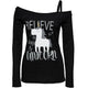 2019 Autumn Long Sleeve Unicorn Print T Shirt Women One Shoulder Harajuku Casual Letter Printed Loose Cotton Tops t-shirt
