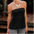 2019 Autumn T Shirt Femme T Shirt For Women Beach Top Tee Shirt Female Sleeveless Solid Black T-shirt Woman Tshirt Top