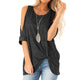 2019 Autumn T Shirt Femme T Shirt For Women Casual O-Neck Black Top Tee Shirt Female Sleeveless Striped T-shirt Woman Tshirt Top