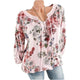 2019 Autumn T Shirt Femme T Shirt For Women V-Neck White Top Tee Shirt Female Long Sleeve Print T-shirt Woman Tshirt Top