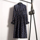2019 Autumn Winter Women Corduroy Dresses Casual Long Sleeve High Elastic Waist Flower Print Party Dress Female Dress Vestidos