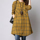 2019 Autumn Winter Women Plaid Shift Dress Casual Long Sleeve Fashion Check Elegant Mini Shirt Dresses Ladies Outwear Vestidos