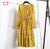 2019 Autumn Women Dress For Ladies Long Sleeve Polka Dot Vintage Chiffon Shirt Dress Casual Black Red Floral Winter Midi Dress