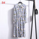 2019 Autumn Women Dress For Ladies Long Sleeve Polka Dot Vintage Chiffon Shirt Dress Casual Black Red Floral Winter Midi Dress