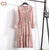 2019 Autumn Women Dress For Ladies Long Sleeve Polka Dot Vintage Chiffon Shirt Dress Casual Black Red Floral Winter Midi Dress