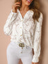 2019 Autumn Women Elegant Basic Top Female V-Neck Stylish Leisure Workwear Blouse Letter Print Button Through Casual Shirt