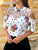 2019 Autumn Women Elegant Vacation Casual Top Female Vintage Floral Leisure Basic Shirt Cold Shoulder Mesh Insert Print Blouse