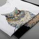 2019 Fashion Vintage Summer T Shirt Women Clothing Tops Beading Diamond Sequins Animal Owl Print T-shirt Woman Clothes plus size