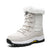 2019 Fashion Winter Shoes Woman Pink Leather Boots Women Platform Snow Boots  Lace Up Flat with Fur Warm Hot Sale Large Size