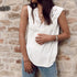2019 Fashion Women Elegant Chiffon Shirt Summer Sleeveless V-Neck Lace Patchwork Blouse Ladies Sexy Backless Tops Streetwear