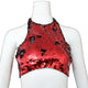 2019 Glitter Sequins Halter Crop Top Women Sexy Bandage Tank Tops Rave Festival Top Summer Beach Tops Party Clubwear Streetwear