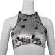 2019 Glitter Sequins Halter Crop Top Women Sexy Bandage Tank Tops Rave Festival Top Summer Beach Tops Party Clubwear Streetwear