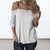 2019 Hot Female Casual Lacing Solid Holiday T Shirt Sexy Women Summer Off Shoulder Five Color Flare Sleeve Tops Plus Size S-XL