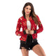 2019 New Autumn Vertical Stripes Zippers Jacket Women Long Sleeve Bomber Jackets Famale Short Biker Jackets Coat Outwear