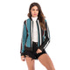 2019 New Autumn Vertical Stripes Zippers Jacket Women Long Sleeve Bomber Jackets Famale Short Biker Jackets Coat Outwear