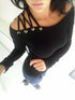 2019 New Fashion Summer Women Sexy Shirt Lace-Up Eyelet Off Shoulder Casual Stylish Blouse