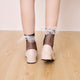 2019 New High Quality Casual Women Ruffle Fishnet Ankle High Mesh Lace Fish Net Short Funny Harajuku Thin Star Bow Kawaii Socks