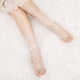 2019 New Hot High Quality Casual Women Ruffle Fishnet Ankle High Mesh Lace Fish Net Short Funny Pearl Thin Stockings