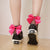 2019 New Hot High Quality Casual Women Ruffle Fishnet Ankle High Mesh Lace Fish Net Short Funny Thin Harajuku Bow Kawaii Socks