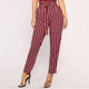 2019 New Striped OL chiffon high waist harem pants women stringyselvedge summer style casual pants female trousers