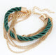 2019 New Woman Bracelets Mulitlayer Gold Chain Heart Bracelets & Bangles Charm Bracelets For Women Crystal Bracelets
