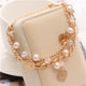 2019 New Woman Bracelets Mulitlayer Gold Chain Heart Bracelets & Bangles Charm Bracelets For Women Crystal Bracelets