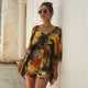 2019 New Women Boho Jumpsuit Summer Half Sleeve Mini Playsuit High Quality Casual V Neck Shorts Jumpsuit Romper Holiday Beach