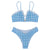 2019 Sexy Swimsuit Women Swimwear Spaghetti Strap Bikini Plaid Shirring Flounce Buckle High Cut Wire Free Two Piece Swimsuit