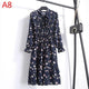 2019 Spring Dress Long Sleeve Office Polka Dot Vintage Dress Women Casual Red Floral Autumn Shirt Chiffon Midi Dress For Ladies