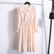 2019 Spring Dress Long Sleeve Office Polka Dot Vintage Dress Women Casual Red Floral Autumn Shirt Chiffon Midi Dress For Ladies