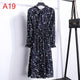 2019 Spring Dress Long Sleeve Office Polka Dot Vintage Dress Women Casual Red Floral Autumn Shirt Chiffon Midi Dress For Ladies