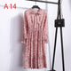 2019 Spring Dress Long Sleeve Office Polka Dot Vintage Dress Women Casual Red Floral Autumn Shirt Chiffon Midi Dress For Ladies