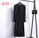 2019 Spring Dress Long Sleeve Office Polka Dot Vintage Dress Women Casual Red Floral Autumn Shirt Chiffon Midi Dress For Ladies