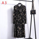 2019 Spring Dress Long Sleeve Office Polka Dot Vintage Dress Women Casual Red Floral Autumn Shirt Chiffon Midi Dress For Ladies